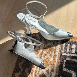 Free People Silver Women's Strappy Heels